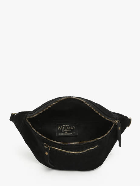 Sac Banane Milano Noir velvet VE24119 vue secondaire 3