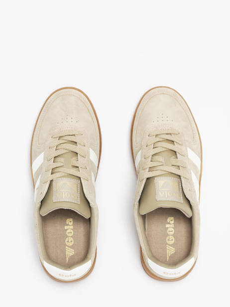 Sneakers En Cuir Gola Beige accessoires CLA589 vue secondaire 3