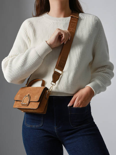 Sac Bandoulière Xs Altesse Suede Etrier Marron altesse suede EASU048X vue secondaire 1
