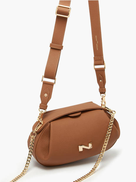 Sac Bandoulière Nymphea Cuir Nathan baume Marron nymphea 2 vue secondaire 2