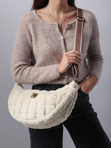 Sac Bandoulière Quadri Polyester Le voyage en panier Beige quadri AHP269 vue secondaire 1