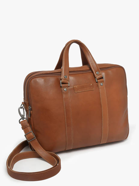 Porte-documents 3 Compartiments Arthur & aston Marron johany 5 vue secondaire 2