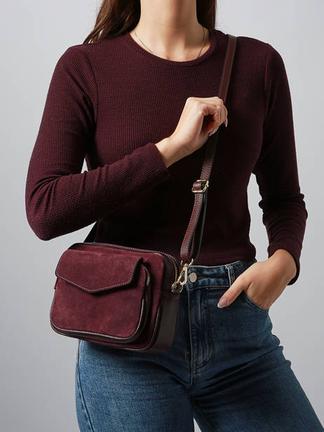 Sac Bandoulière Velvet Caviar Cuir Milano Rouge velvet caviar VC25067 vue secondaire 1