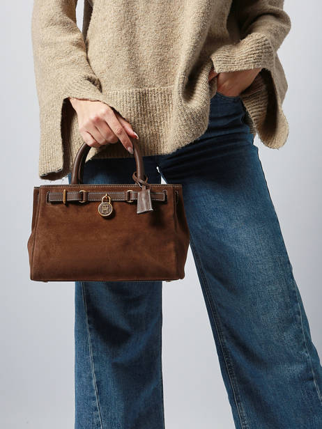 Sac Porté Main American Icon Cuir Tommy hilfiger Marron american icon AW18202 vue secondaire 1