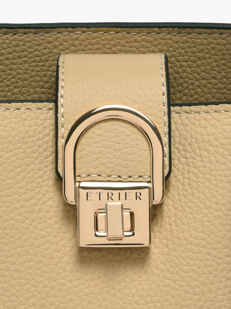 Satchel M Equestre Leather Etrier Beige equestre EEQT142M other view 5