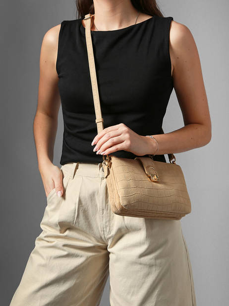 Shoulder Bag Equestre Croco Leather Etrier Beige equestre croco EECQ0143 other view 1