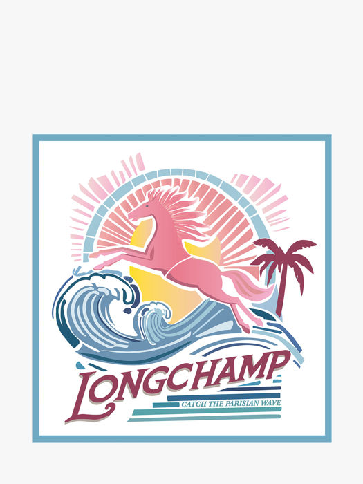 Longchamp Soie gots Scarf White