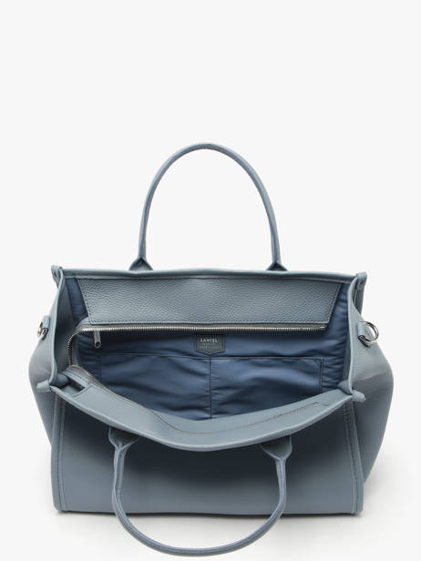 Cabas Zippé M Jour Cuir Lancel Bleu jour A12996 vue secondaire 3