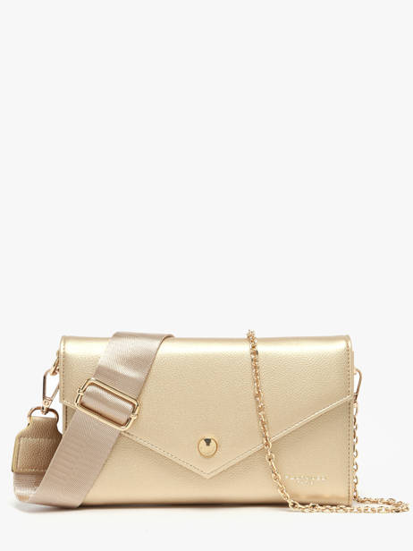 Clutch Miniprix Gold saffiano F5017