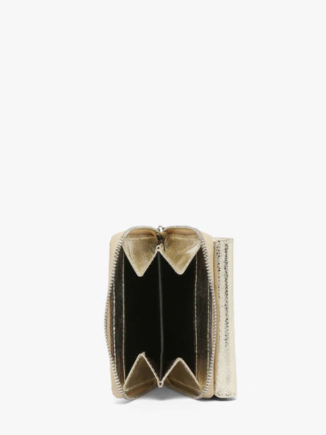 Leather Caviar Wallet Crinkles Gold caviar 14201 other view 3