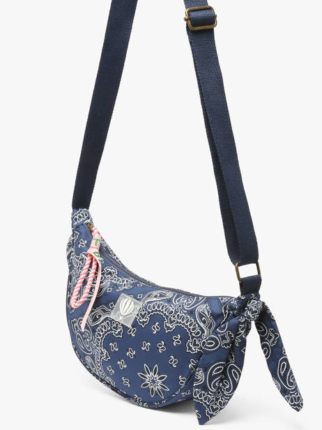 Sac Bandoulière Bandana Coton Le voyage en panier Bleu bandana PM969 vue secondaire 1