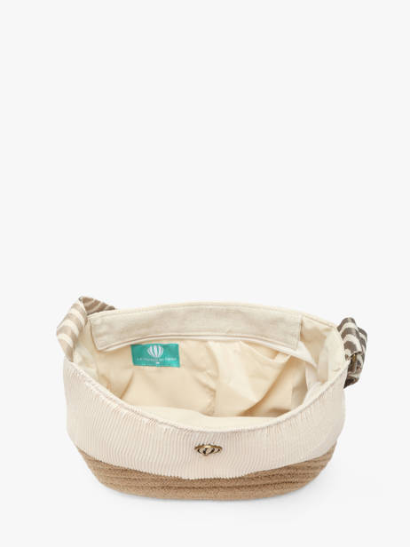 Sac Bandoulière Tissee Polyester Le voyage en panier Beige tissee PM924 vue secondaire 2