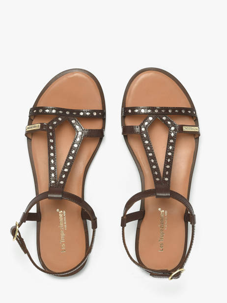 Nu-pieds En Cuir Les tropeziennes Marron women HELECTRA vue secondaire 3