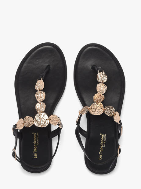 Nu-pieds En Cuir Les tropeziennes Noir women ORTEGA vue secondaire 3